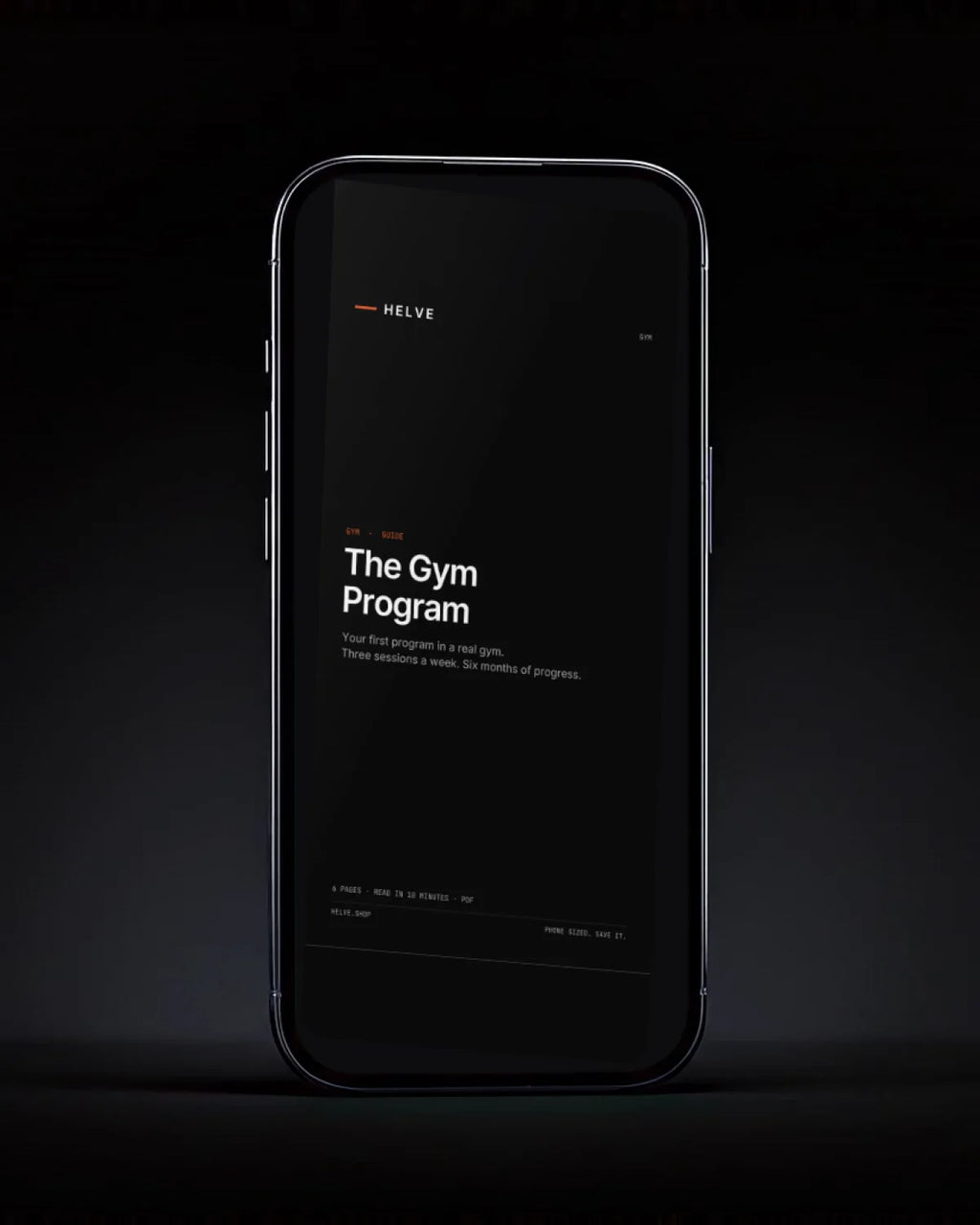 The Gym Program cover on a phone