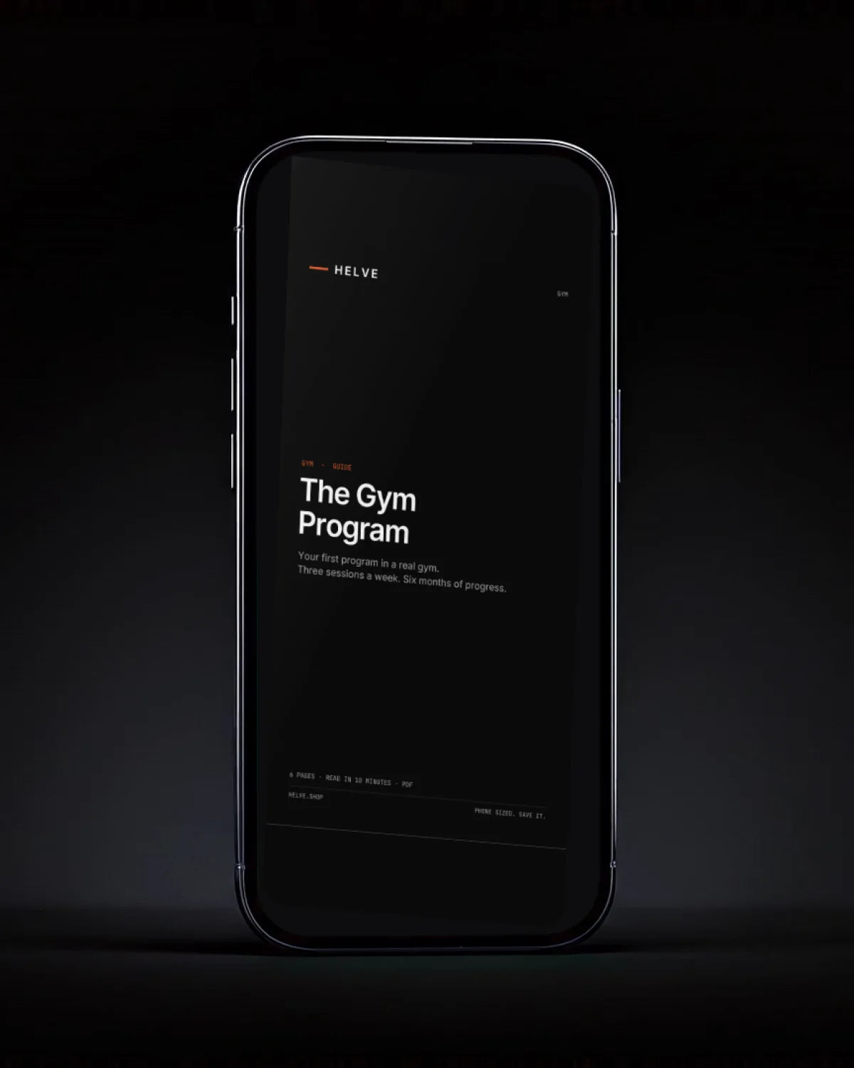 The Gym Program cover on a phone