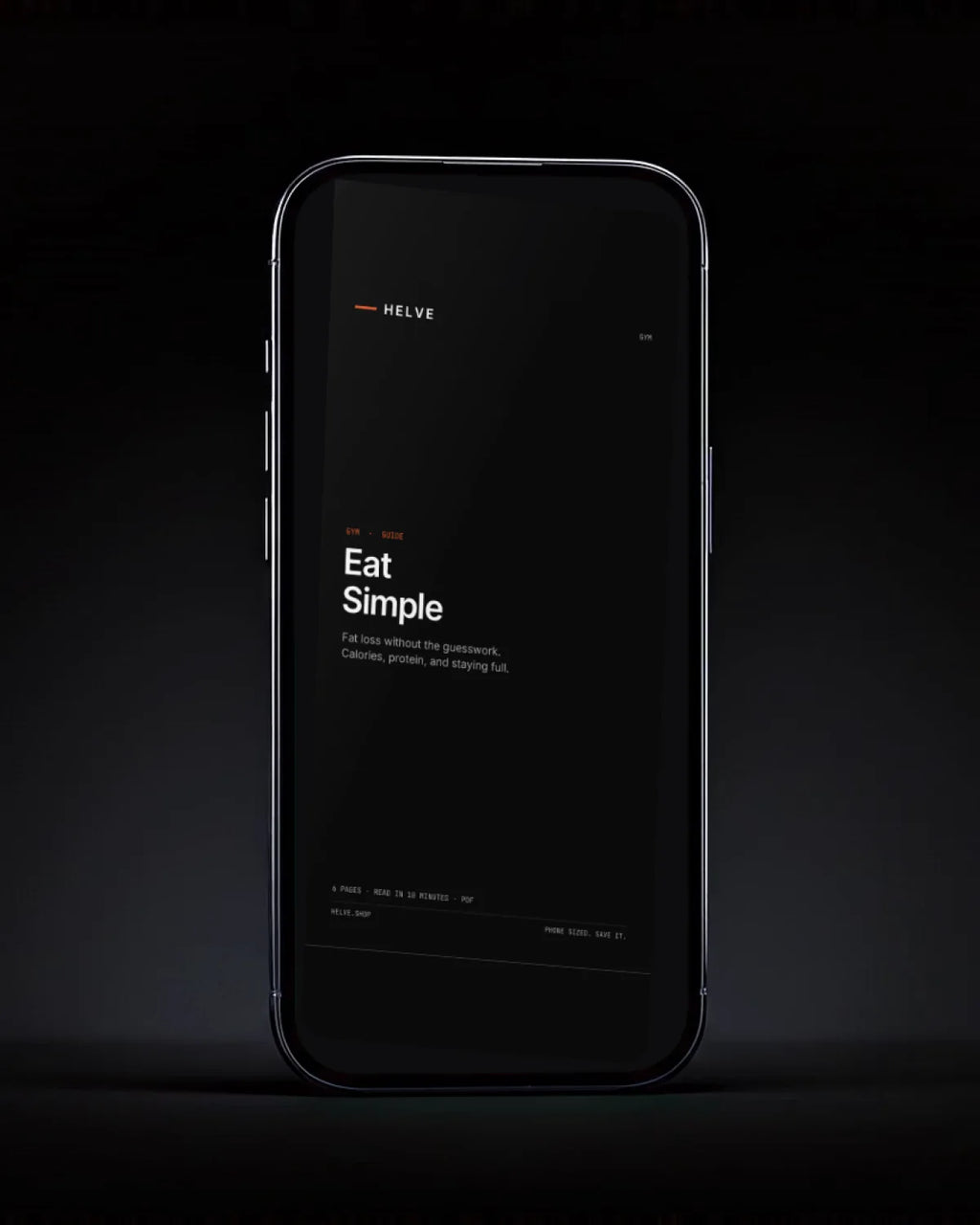 Eat Simple cover on a phone