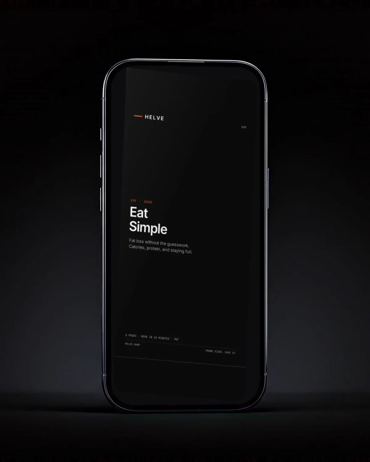 Eat Simple cover on a phone