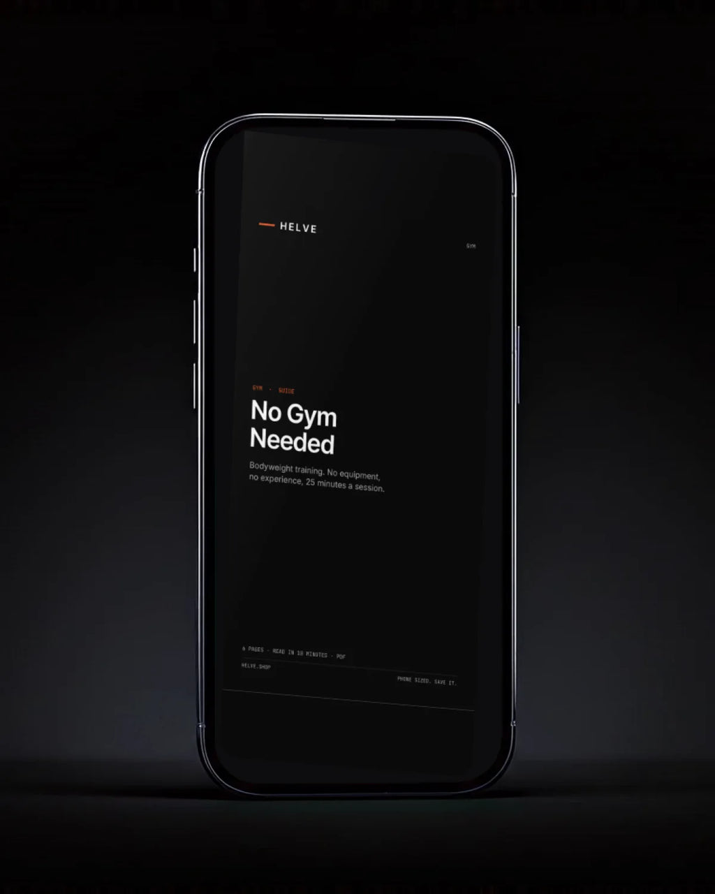 No Gym Needed cover on a phone