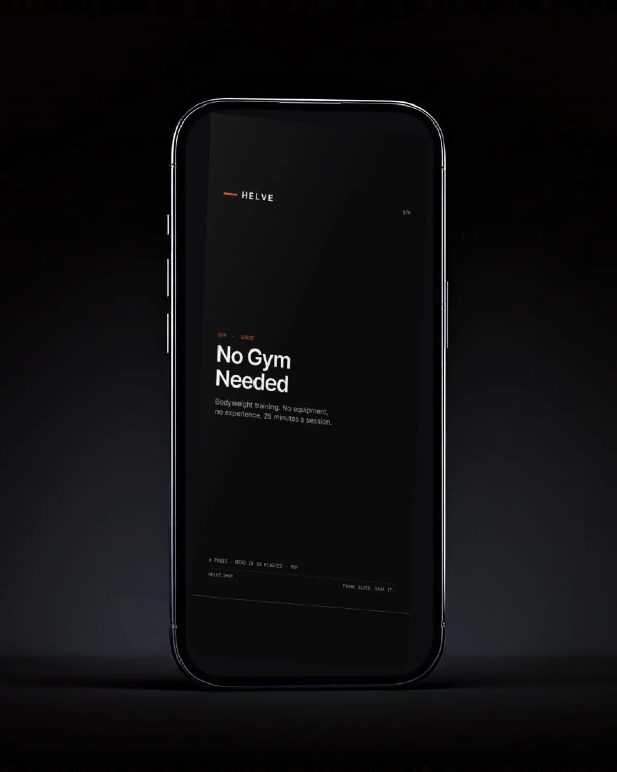 No Gym Needed cover on a phone